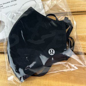 NEW Lululemon Face Mask Incognito Camo Grey Double Strap Adjustable Washable